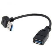 Chenyang CY Down Angled USB 3.0 Type-A Male to USB 3.0 Type-A Female Extension Cable 20cm 5Gbps 90 Degree Cable
