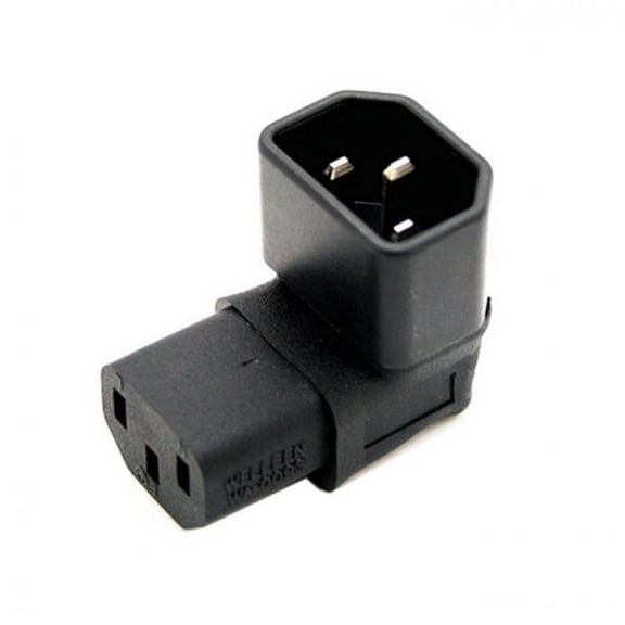 Chenyang CY IEC Male C14 to Up Direction Right Angled 90 Degree IEC Female C13 Power Extension Adapter Adapter