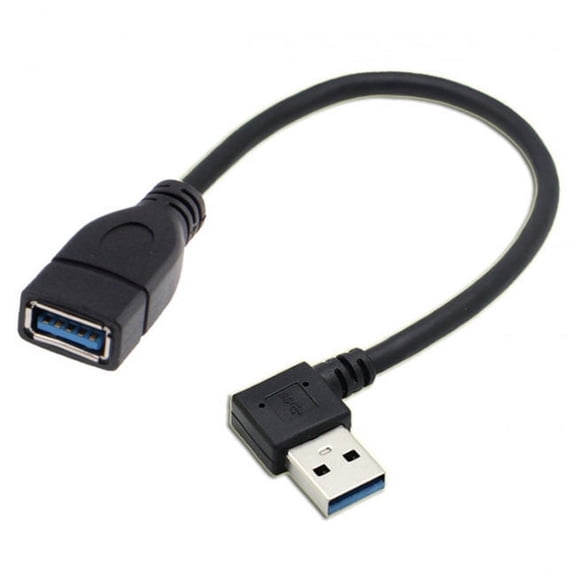 Chenyang CY Left Angled USB 3.0 Type-A Male to USB 3.0 Type-A Female Extension Cable 20cm 5Gbps 90 Degree Cable