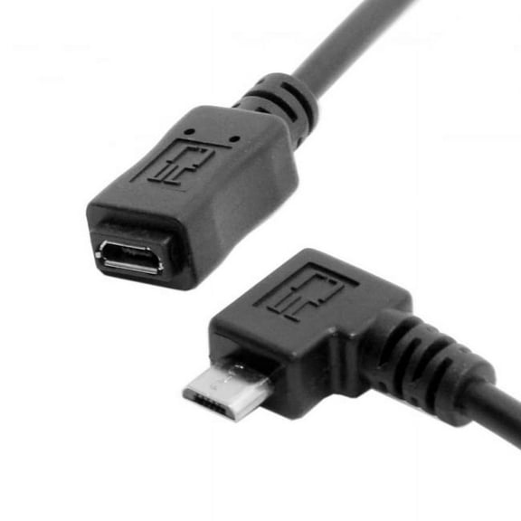 Chenyang CY Micro USB 2.0 90 Degree Right Angled Male to Female Tablet Phone Extension Cable 50cm Cable