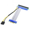 thumbnail image 1 of Chenyang CY PCI-E Express 4x to 16x Flex Cable Extender Converter Riser Card Adapter with 4pin Power 15cm Cable, 1 of 7