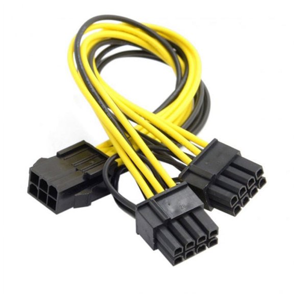 Chenyang CY PCI-E PCI Express ATX 6Pin Male to Dual 8Pin 6Pin Female Video Card Extension Splitter Power Cable Cable
