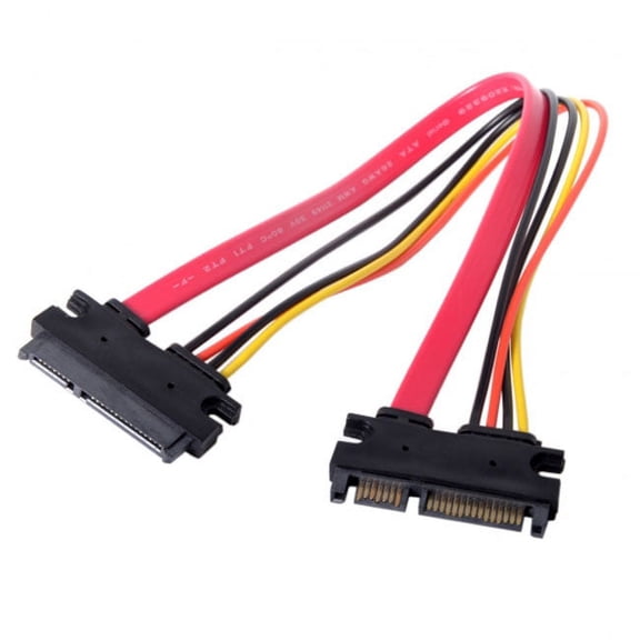 Chenyang CY SATA III 3.0 7+15 22 Pin SATA Male to Female Data Power Extension Cable 30cm Red Color Cable