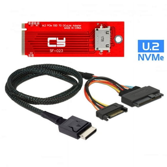 Chenyang CY U.2 SFF-8639 Cable PCI-E 3.0 M.2 M-key to Oculink SFF-8612 SFF-8611 Host Adapter for PCIe Nvme SSD 2260 Card