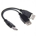 thumbnail image 1 of Chenyang CY USB 2.0 A Male to Dual Data USB 2.0 A Female + Power Cable USB 2.0 A Female Extension Cable 20cm Cable, 1 of 7