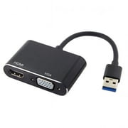 Chenyang CY USB 3.0 2.0 to HDMI VGA HDTV Adapter Cable External Graphics Card for Windows Mac Laptop Adapter