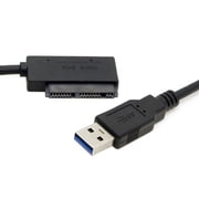 Chenyang CY USB 3.0 to Micro SATA 7+9 16 Pin 1.8" 90 Degree Angled Hard Disk Driver SSD Adapter Cable 10cm Cable