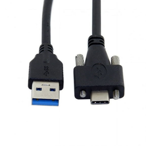 Chenyang CY USB 3.1 Type-C Dual Screw Locking to Standard USB3.0 Data Cable 1.2m 2m 3m Panel Mount Type