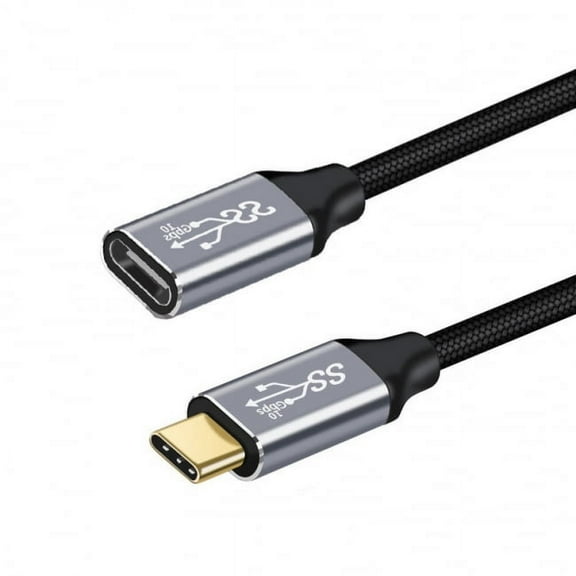 Chenyang CY USB-C USB 3.1 Type-C Male to Female Extension Data Cable 10Gbps 100W with Sleeve for Laptop Phone