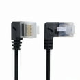 thumbnail image 1 of Chenyang CY Ultra Slim Cat6 Ethernet Cable RJ45 Left to Right Angled 25cm UTP Network Cable Patch Cord 90 Degree Cat6a Lan for Laptop Router TV BOX Cable, 1 of 7