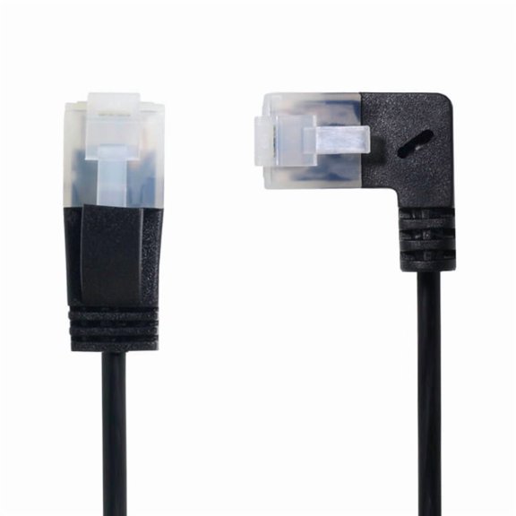 Chenyang CY Ultra Slim Cat6 Ethernet Cable RJ45 Right Angled to Straight UTP Network Cable Patch Cord 90 Degree Cat6a Lan for Laptop Router TV BOX