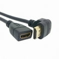thumbnail image 1 of Chenyang CY Up Angled 90 Degree Connector HDMI 1.4 with Ethernet 3D Type A Male to A Female Extension Cable 0.5m Cable, 1 of 7