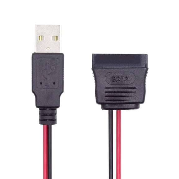 Chenyang DC 5V Single USB to SATA 15Pin Power Cable for 2.5 inch SATA HDD SSD Disk Driver 5V 2A Max