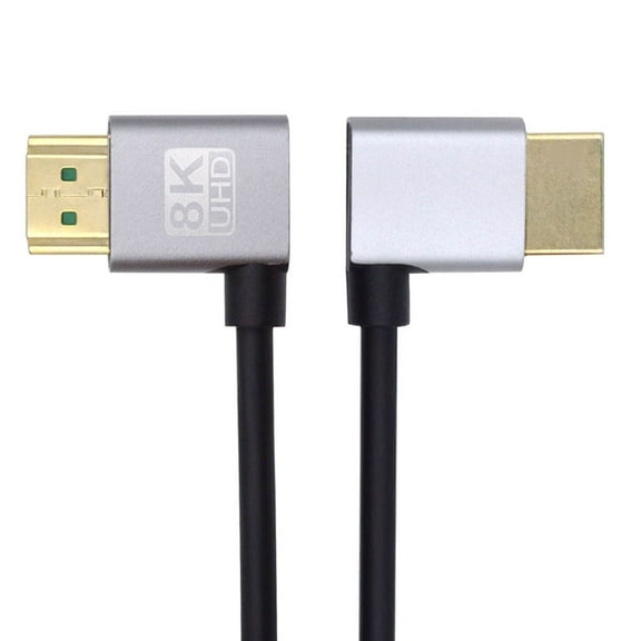 Chenyang HDMI 2.1 Ultra Thin HDTV Cable 8K 4K Hyper Super Flexible Slim Cord Right Angled to Right Angled 90 Degree Type-A for Computer HDTV