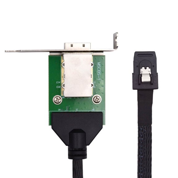 Chenyang Internal Mini SAS SFF-8087 Male to External SFF-8088 Female Extension Cable PCBA With Low Profile Bracket