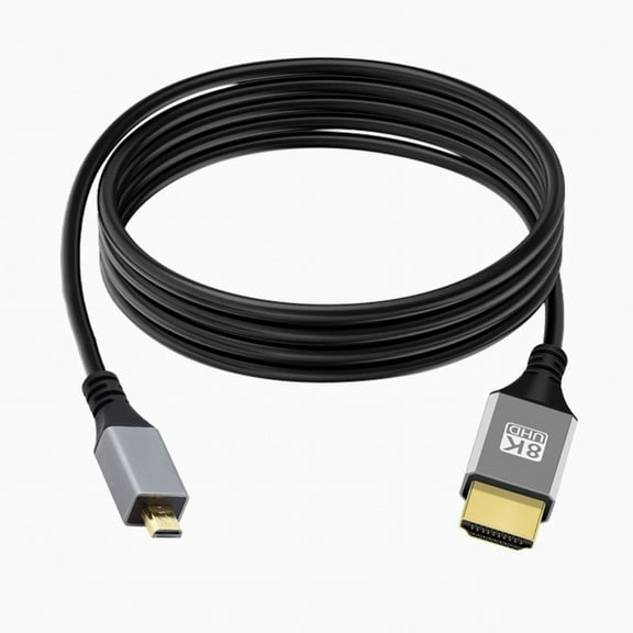 Chenyang Micro HDMI 2.1 Ultra Thin HDTV Cable 8K 4K Hyper Super Flexible Slim Cord Type-A to Type-D for Camera HDTV