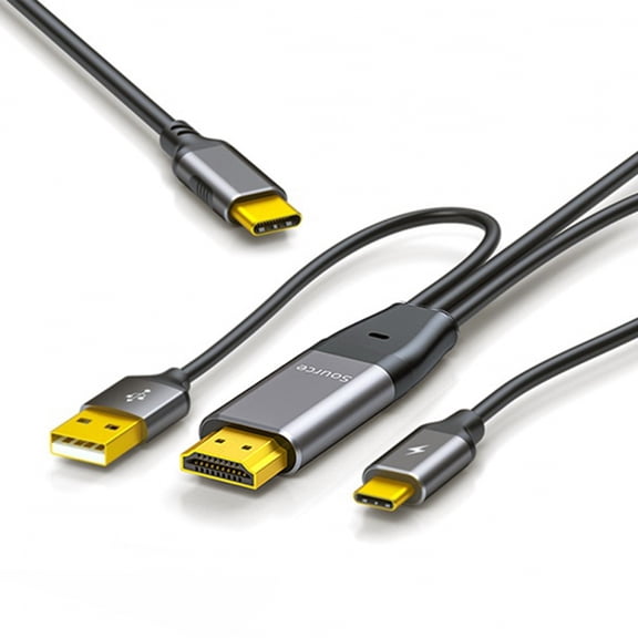 Chenyang Reversed HDMI 4K Source to Type C USB-C Touch Screen Displays Male HDTV Cable for Laptop Monitor 2.0m