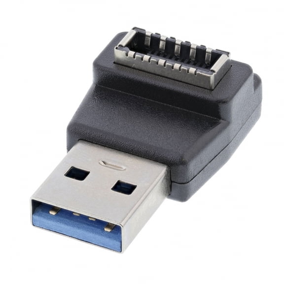 Chenyang Type-A USB3.0 Male to Type-E USB 3.1 Front Panel Header Female Motherboard Extension Data Adapter 90 Degree Angled
