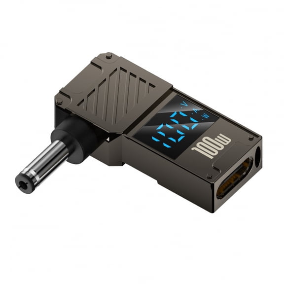 Chenyang Type-C USB-C Input to DC 4.0x1.3mm Jack Smart LED Display 100W Output Power 20V 5A PD Charge 65W Adapter for Laptop