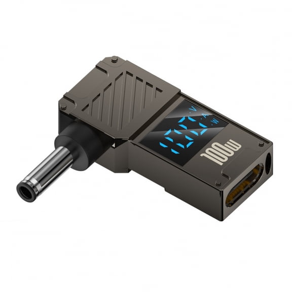 Chenyang Type-C USB-C Input to DC 4.5x3.0mm Jack Smart LED Display 100W Output Power 20V 5A PD Charge 65W Adapter Compatible with DELLLaptop