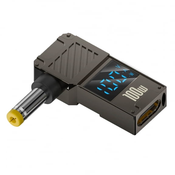 Chenyang Type-C USB-C Input to DC 5.5x1.7mm Jack Smart LED Display 100W Output Power 20V 5A PD Charge 65W Adapter for Laptop