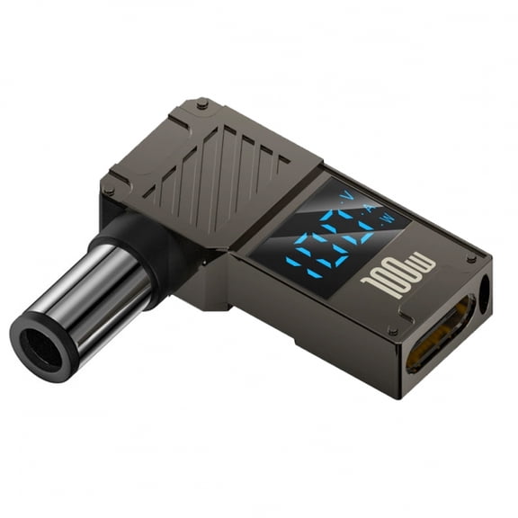 Chenyang Type-C USB-C Input to DC 7.4x5.0mm Jack Smart LED Display 100W Output Power 20V 5A PD Charge 65W Adapter for Laptop