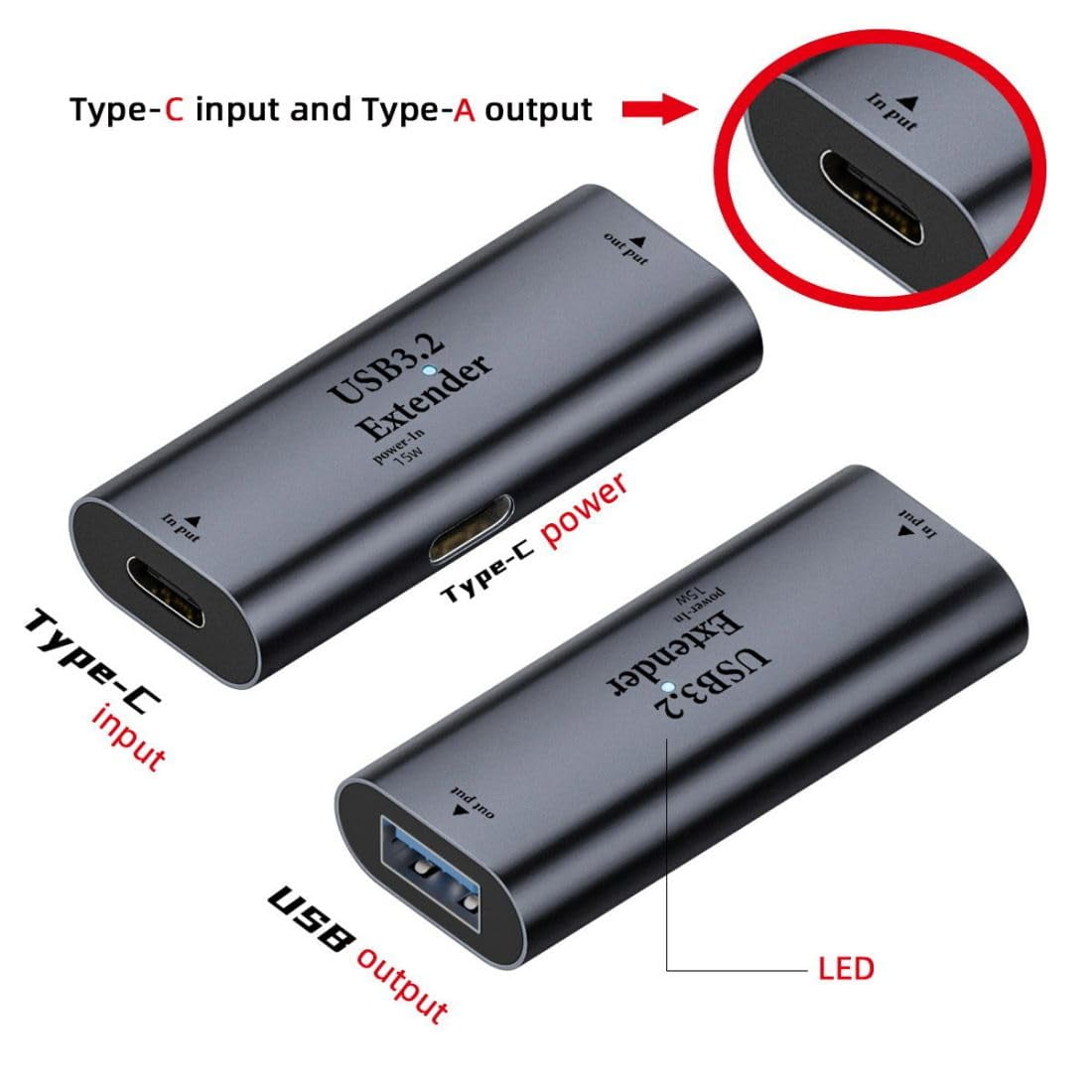 Chenyang USB 3.0 Active Repeater Adapter Type-C Female Host to Type-A ...