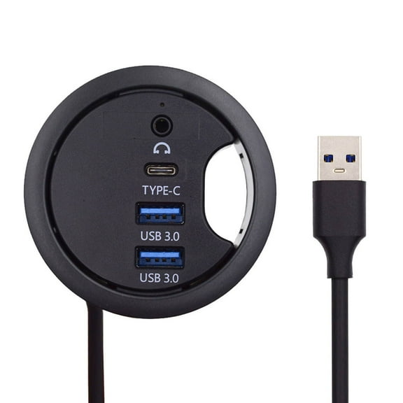 Chenyang USB 3.0 Hub SD TF USB-C 2 Port USB 60mm Desk Grommet Splitter Dock Station Micro-SD Card Reader for Desktop PC