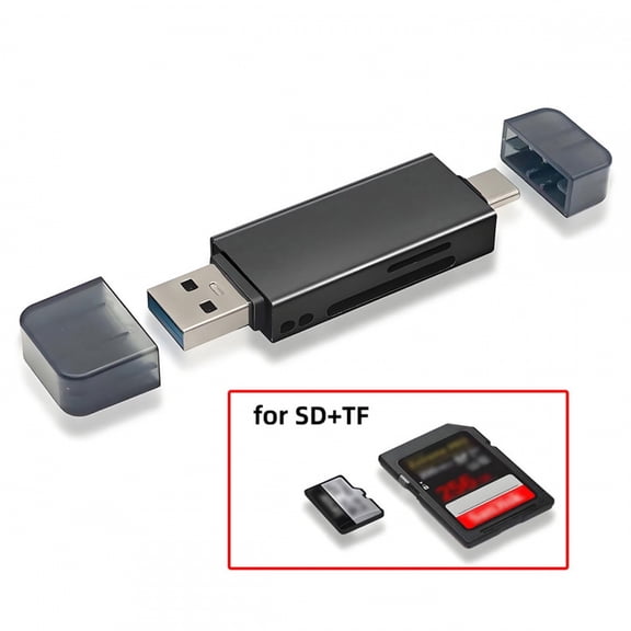 Chenyang USB 3.0 & Type-C to TF T-Flash Card & SD Card Reader Writer for Camera & Laptop & Tablet & Mate Serial Phone