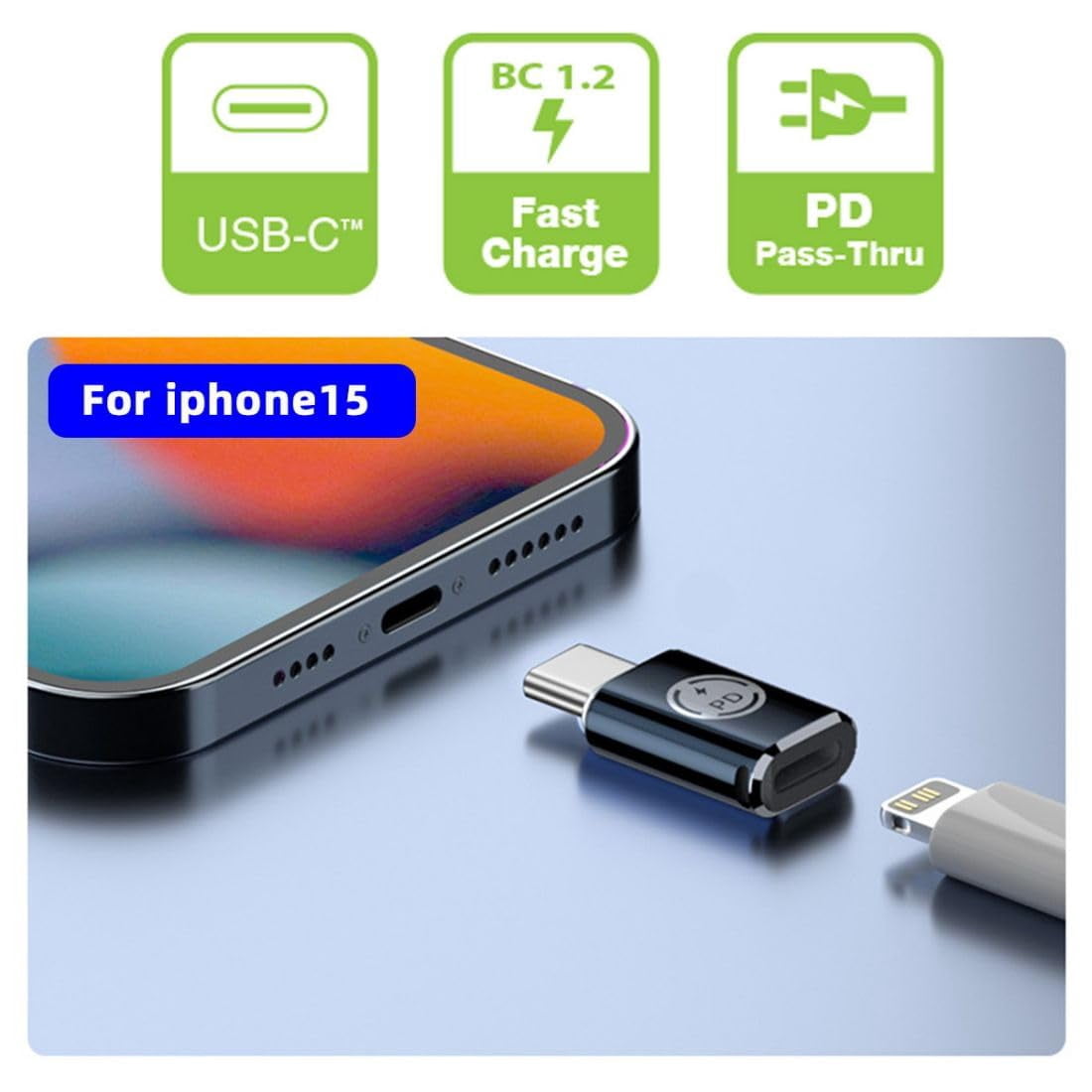 Chenyang USB-C Type C Male to 8P Female 27W Power 480Mbps Data Adapter ...