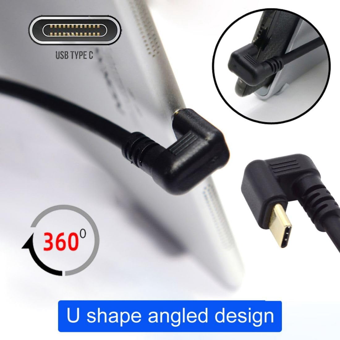Câble USB C Mâle Vers USB 3.0 Femelle OTG 10cm - Adaptateur Pour Téléphone, Tablette Et Disque Dur