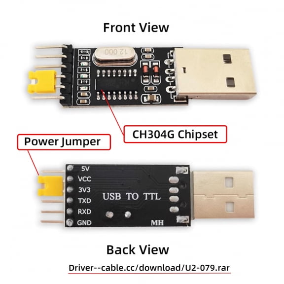 Chenyang USB2.0 Type-A To TTL Converter UART STC Module Serial Programmer CH340G CH340 3.3V 5V Adapter Replace PL-2303