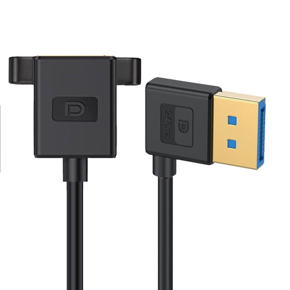 Chenyang Ultrafine Right Angled DisplayPort 1.4 DP Male to Female Extension Cable 8K 60hz 4K 144hz for Desktop Laptop Monitor Graphics Card 30cm
