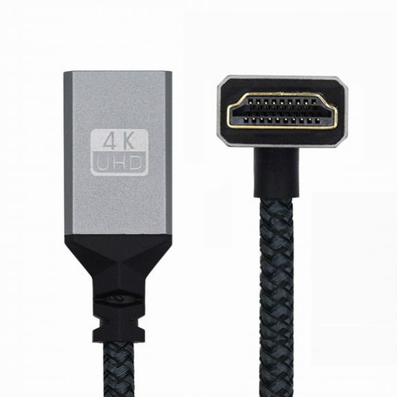 Chenyang Up Angled 90 Degree HDMI 1.4 Type A Male to A Female Extension Cable Support HDTV 4K 60hz 3D