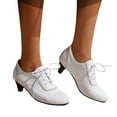 thumbnail image 1 of Chenyee Ankle Boots for Women Lightweight Casual Dress Non Slip Work shoes Lace Up Kitten Heel Short Booties, 1 of 6