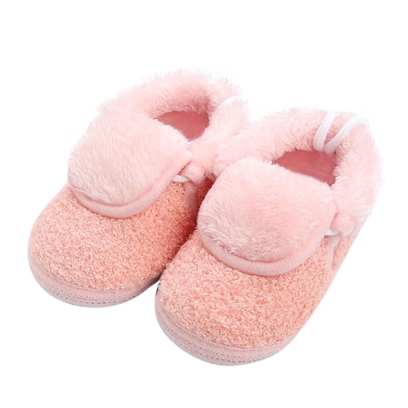 Chenyee Baby Boots for Girls Boys Comfortable Cotton Slippers Plush Warm Walking Socks Shoes