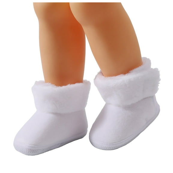 Chenyee Baby Fuzzy Booties Girls Boys Lightweight First Walking Shoes Warm Socks Slippers