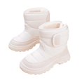 thumbnail image 1 of Chenyee Boys Girls Snow Boots Toddler Hook and Loop Mid Calf Furry Lined Winter Cotton Shoes for Kids, 1 of 4