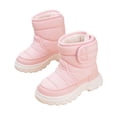 thumbnail image 1 of Chenyee Boys Girls Snow Boots Toddler Hook and Loop Mid Calf Furry Lined Winter Cotton Shoes for Kids, 1 of 4