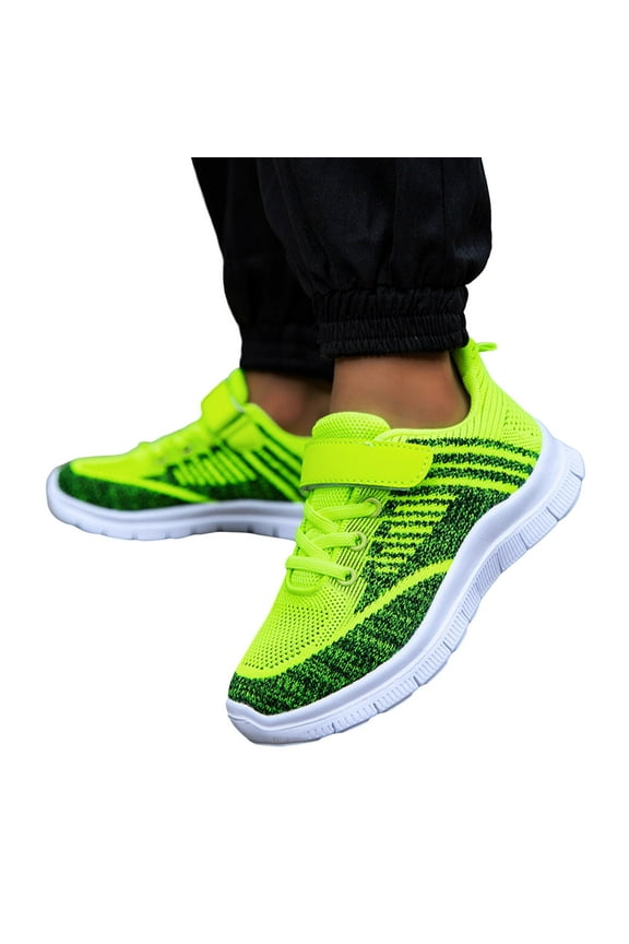 Boys Slip On Sneakers Kids Lightweight Breathable Athletic Running Shoes for Toddler