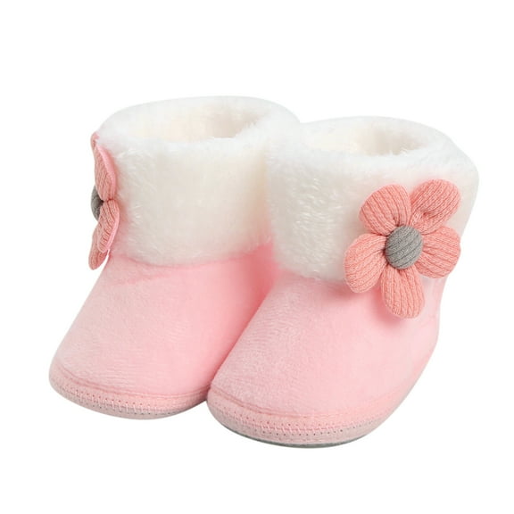 Chenyee Childrens Winter Fleece Childrens Boots Flat Splashing Fleece Warm Short Tube Snow Boots
