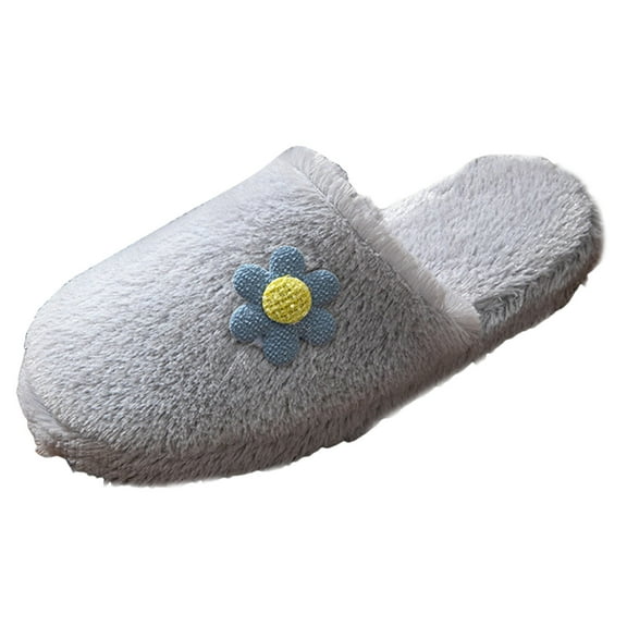 Chenyee Closed Toe Slippers for Women Indoor Cozy Memory Foam Home Shoes Comfortable Soft Flannel Bedroom Slides