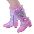 thumbnail image 1 of Chenyee Girls Mid Calf Cowboy Boots Glitter Rhinestone Bowknot Princess Shoes Toddler Western Riding Booties, 1 of 6