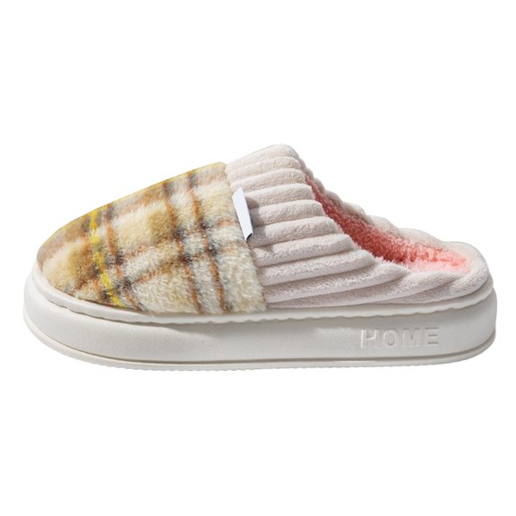Chenyee House Slippers for Women Men Indoor Outdoor Slides Memory Foam Slip on Platform Warm Shoes