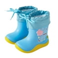 thumbnail image 1 of Chenyee Kids Rain Boots Boys Girls Mid Calf Lightweight Water-proof Outdoor Non Slip Child Rain Booties, 1 of 7
