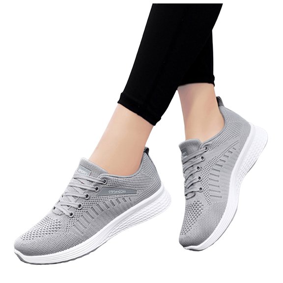 Chenyee Lace Up Mesh Sneakers for Women Lightweight Non Slip Casual Walking Running Sport Shoes