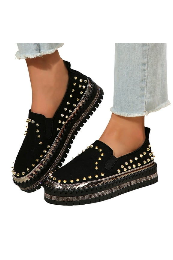 Loafers for Women Casual Slip On Sneakers Vintage Comfortable Non Slip Work Shoes