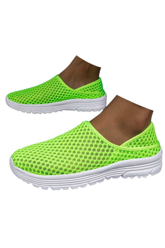 Mens Slip on Mesh Sneakers Casual Walking Slippers Fashion Breathable Slide Loafers Shoes