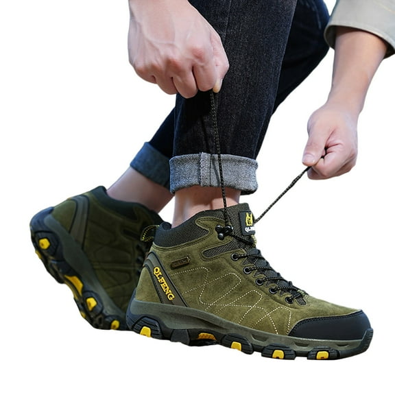 Chenyee Non Slip Hiking Boots for Women Outdoor Lightweight Winter Lace Up Ankle Booties for Trekking Camping
