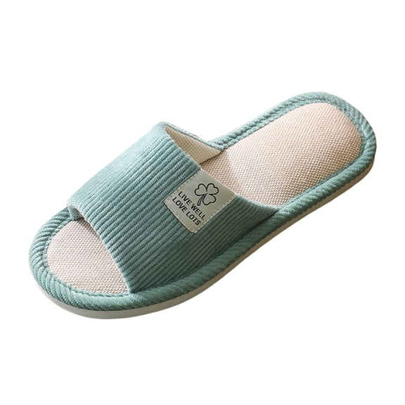 Chenyee Open Toe House Slippers for Women Comfortable Indoor Non Slip Breathable Home Slide Shoes